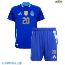 Camisa de time de futebol Argentina Alexis Mac Allister #20 Replicas 2º Equipamento Infantil Copa America 2024 Manga Curta (+ Calças curtas)